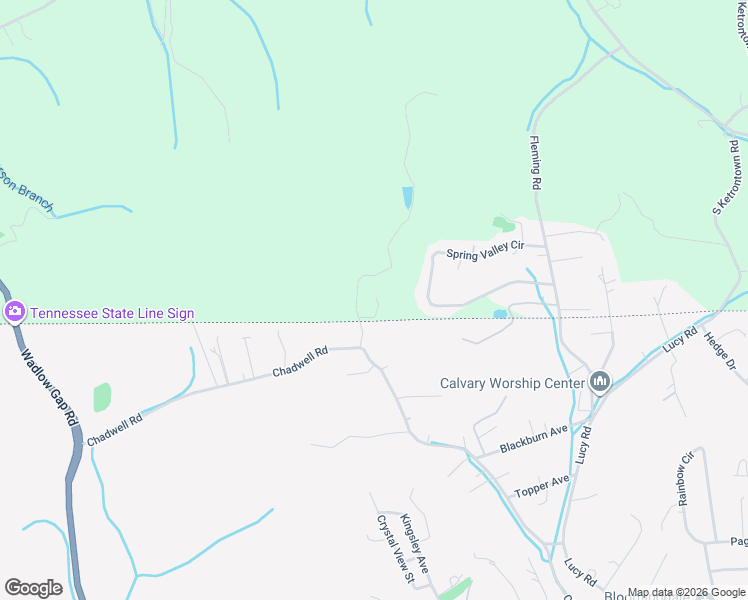 map of restaurants, bars, coffee shops, grocery stores, and more near 725 Chadwell Road in Kingsport