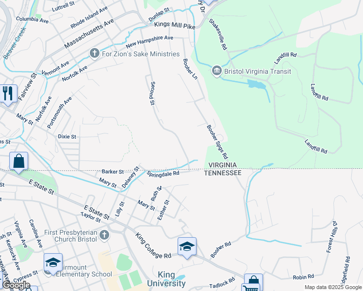 map of restaurants, bars, coffee shops, grocery stores, and more near Avondale Lane in Bristol