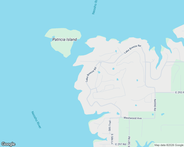 map of restaurants, bars, coffee shops, grocery stores, and more near 5070 Lake Breeze Road in Grove