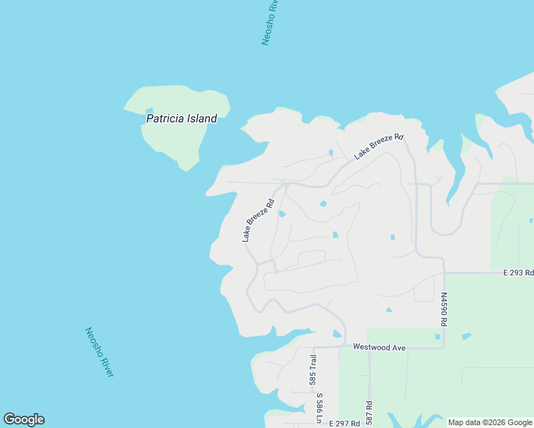 map of restaurants, bars, coffee shops, grocery stores, and more near 5070 Lake Breeze Road in Grove