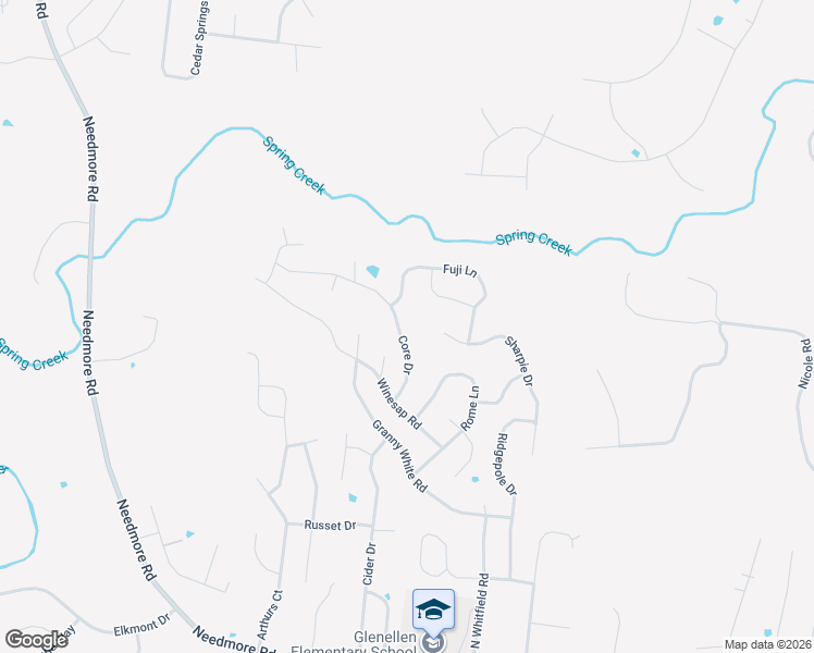 map of restaurants, bars, coffee shops, grocery stores, and more near 2953 Core Drive in Clarksville