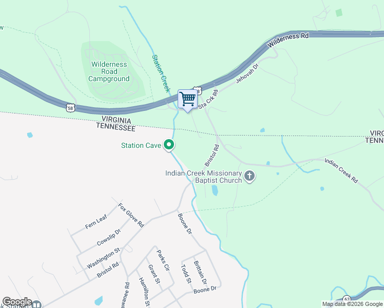 map of restaurants, bars, coffee shops, grocery stores, and more near 159 Leonard Ln in Harrogate