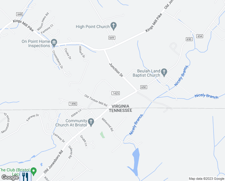 map of restaurants, bars, coffee shops, grocery stores, and more near 24434 Briscoe Drive in Bristol