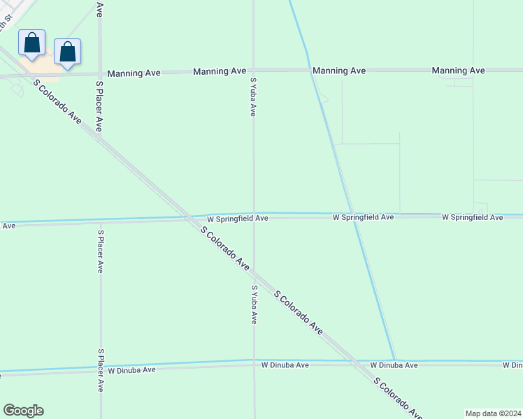 map of restaurants, bars, coffee shops, grocery stores, and more near 9460 South Yuba Avenue in San Joaquin