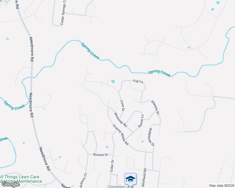 map of restaurants, bars, coffee shops, grocery stores, and more near 2953 Core Drive in Clarksville