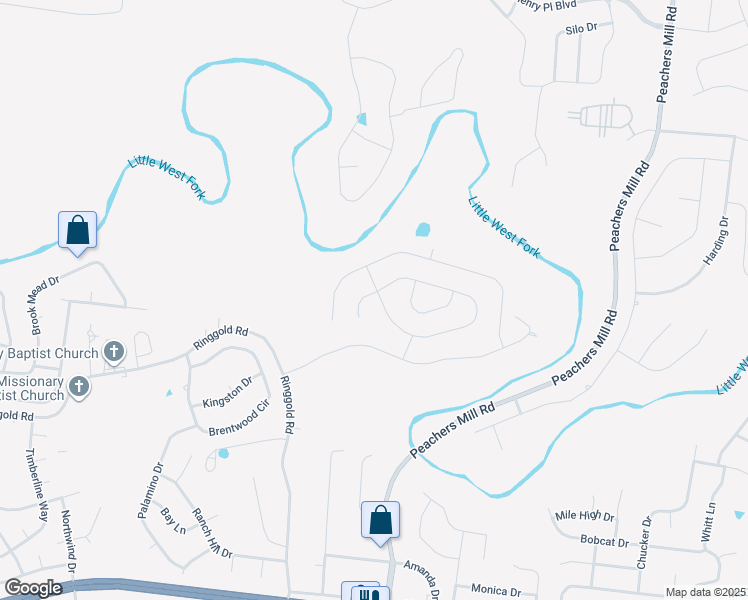 map of restaurants, bars, coffee shops, grocery stores, and more near 1060 Castlerock Drive in Clarksville