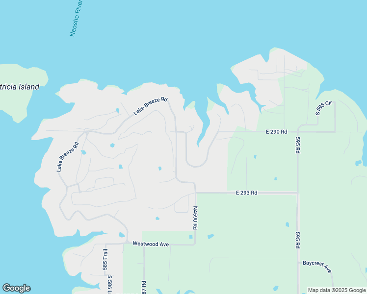 map of restaurants, bars, coffee shops, grocery stores, and more near 4983 Lake Breeze Road in Grove