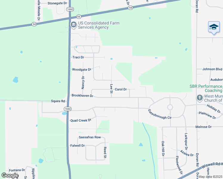 map of restaurants, bars, coffee shops, grocery stores, and more near 800 Lee Street in Murray