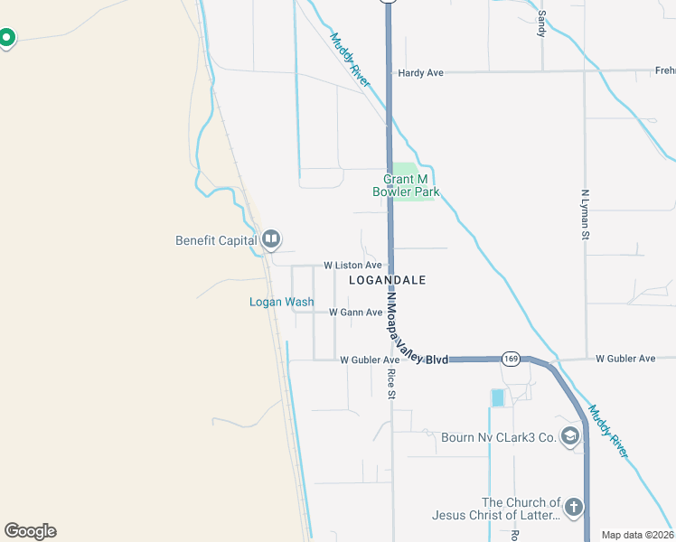 map of restaurants, bars, coffee shops, grocery stores, and more near 1995 West Liston Avenue in Moapa Valley