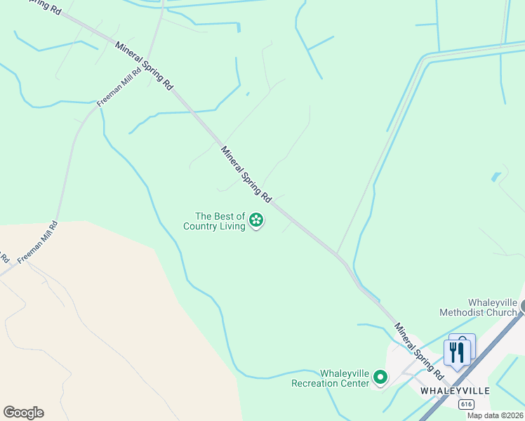 map of restaurants, bars, coffee shops, grocery stores, and more near 5070 County Road 616 in Suffolk