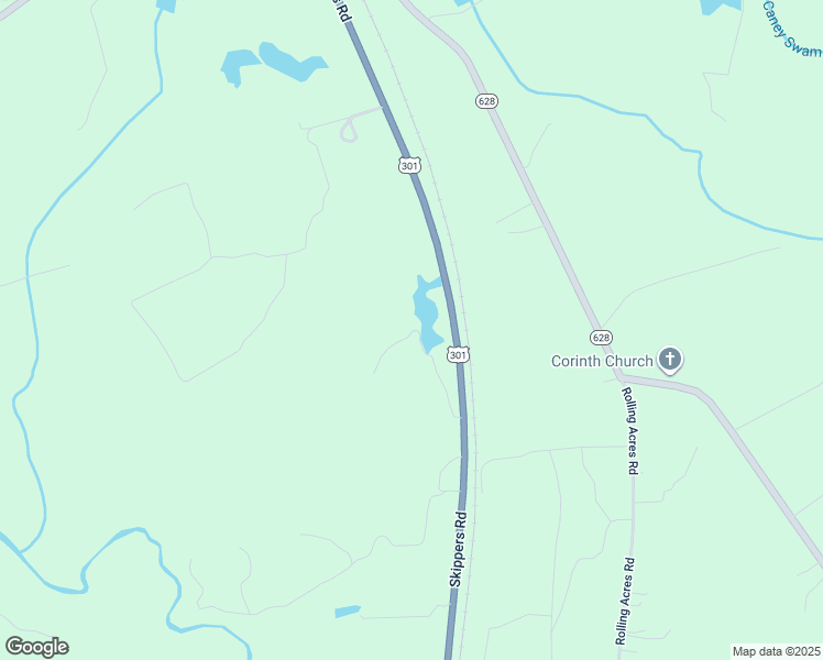 map of restaurants, bars, coffee shops, grocery stores, and more near 6301 Skippers Road in Emporia