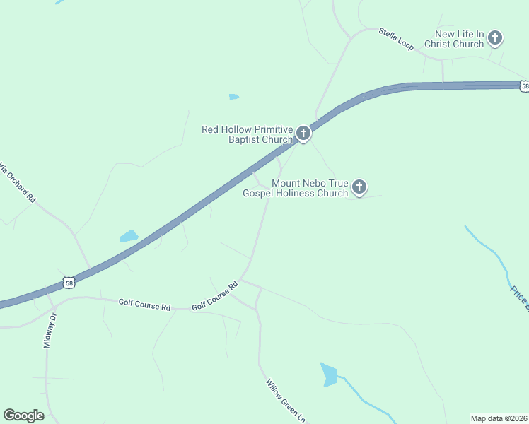 map of restaurants, bars, coffee shops, grocery stores, and more near 3376-3534 Golf Course Road in Spencer