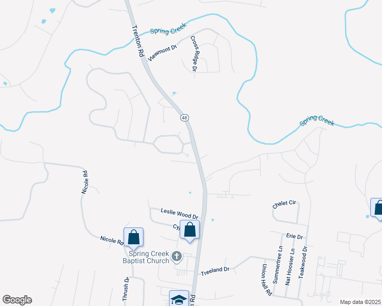 map of restaurants, bars, coffee shops, grocery stores, and more near 3095 Autumn Bluff Court in Clarksville