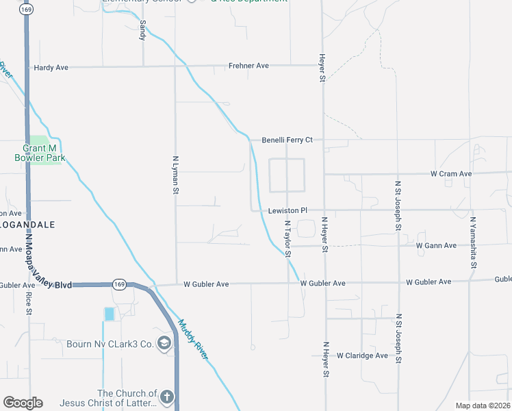 map of restaurants, bars, coffee shops, grocery stores, and more near 1272 Liston Avenue in Moapa Valley