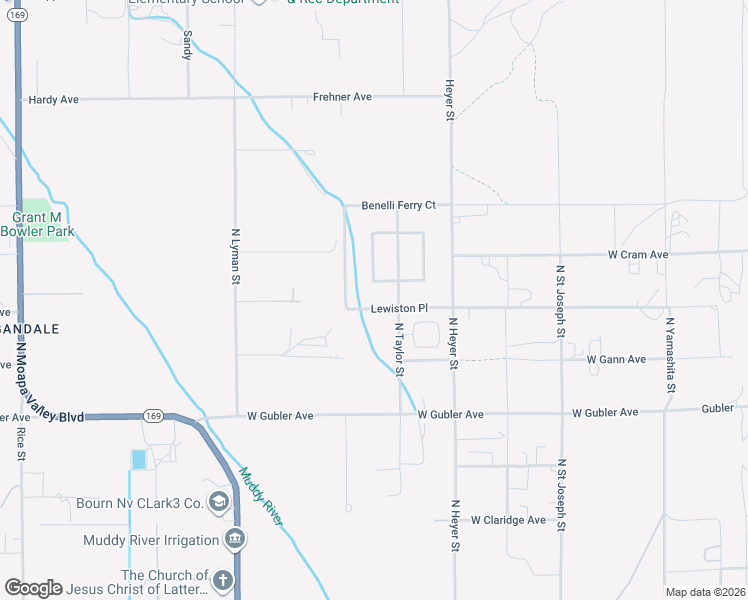 map of restaurants, bars, coffee shops, grocery stores, and more near 1272 Liston Avenue in Moapa Valley