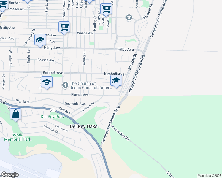 map of restaurants, bars, coffee shops, grocery stores, and more near in Seaside