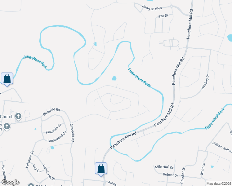 map of restaurants, bars, coffee shops, grocery stores, and more near 445 Mirren Circle in Clarksville