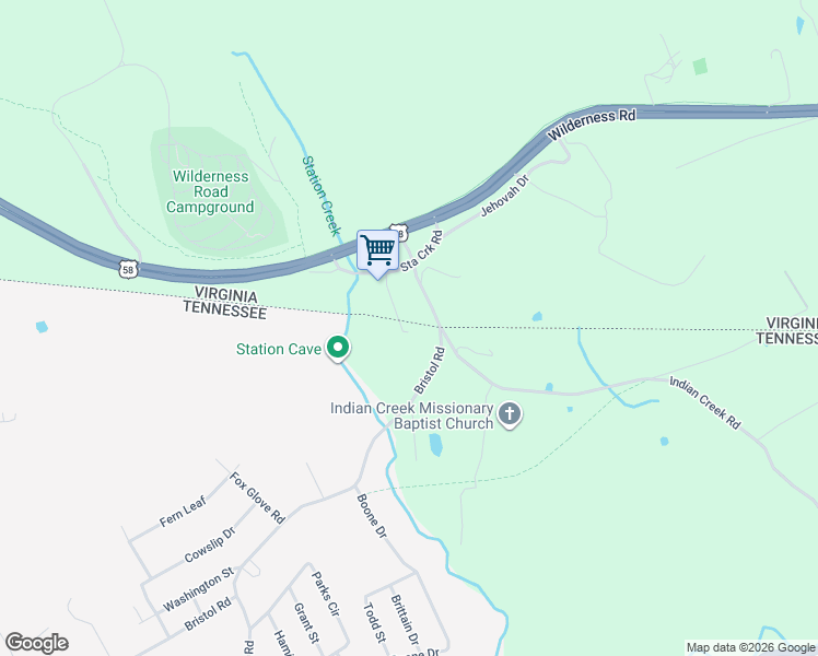 map of restaurants, bars, coffee shops, grocery stores, and more near 159 Leonard Ln in Harrogate