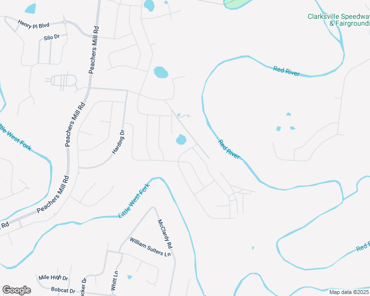 map of restaurants, bars, coffee shops, grocery stores, and more near 1029 Shirley Drive in Clarksville