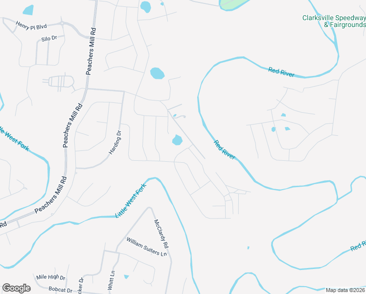 map of restaurants, bars, coffee shops, grocery stores, and more near 1029 Shirley Drive in Clarksville