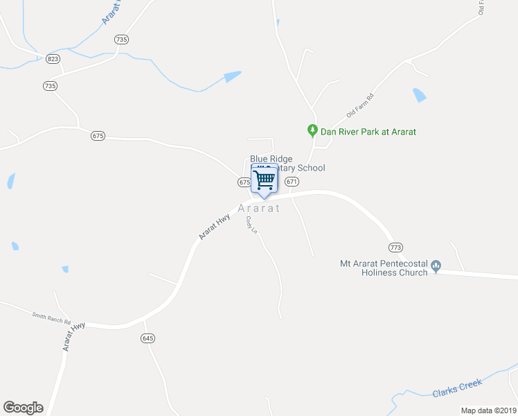 map of restaurants, bars, coffee shops, grocery stores, and more near in Ararat