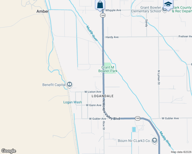 map of restaurants, bars, coffee shops, grocery stores, and more near 3175 North Moapa Valley Boulevard in Moapa Valley