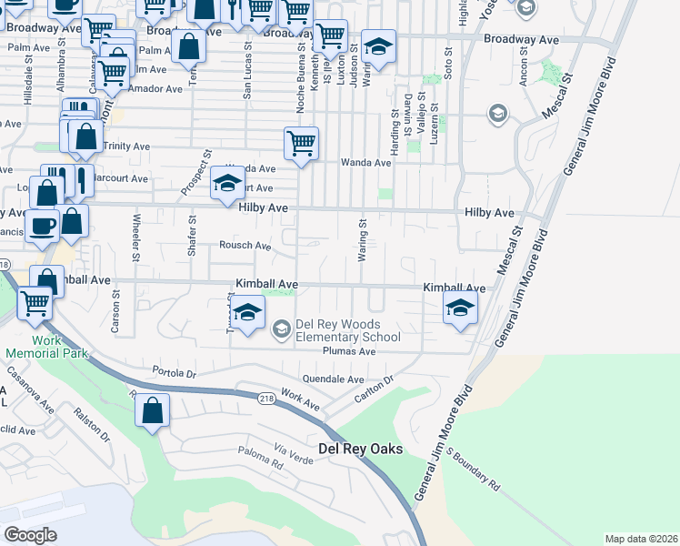 map of restaurants, bars, coffee shops, grocery stores, and more near 1115 Isabelle Court in Seaside