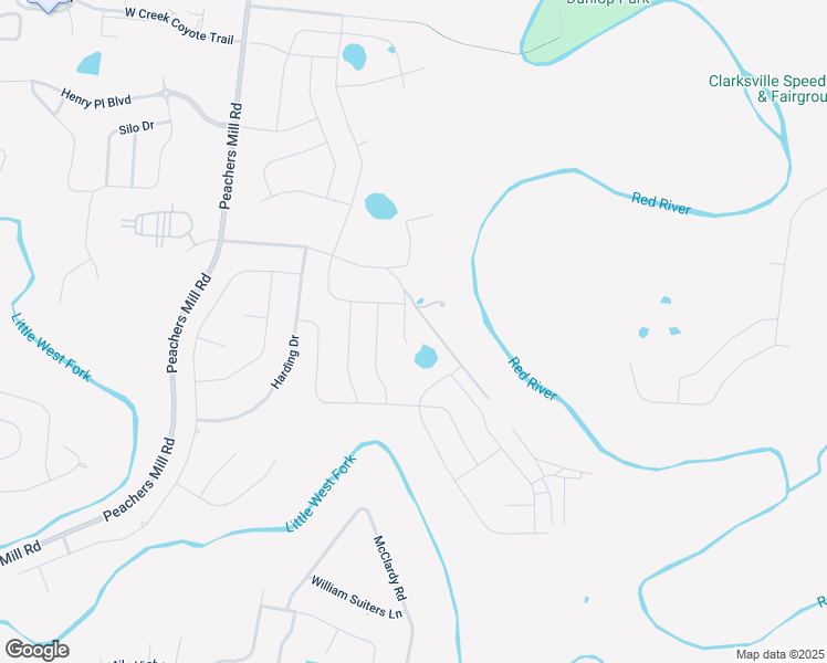 map of restaurants, bars, coffee shops, grocery stores, and more near 2257 Allen-Griffey Road in Clarksville