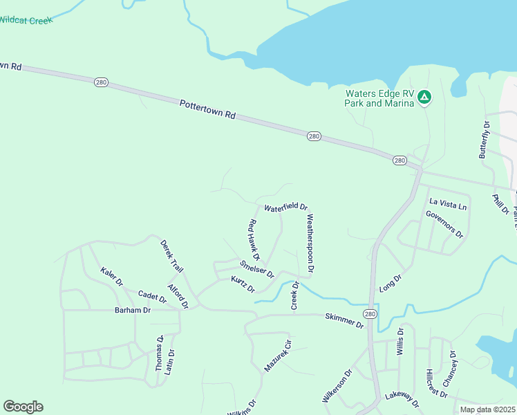 map of restaurants, bars, coffee shops, grocery stores, and more near 123 Waterfield Drive in Murray