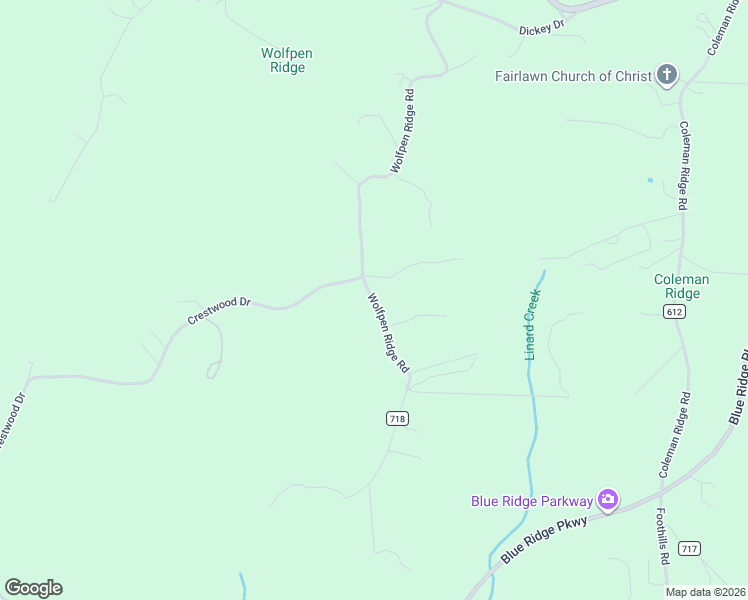 map of restaurants, bars, coffee shops, grocery stores, and more near Wooden Bridge Road in Galax