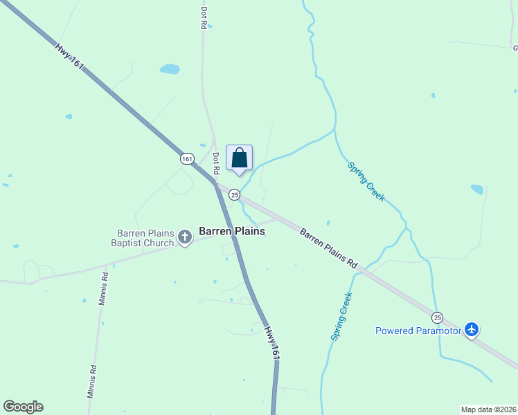 map of restaurants, bars, coffee shops, grocery stores, and more near 4436 Barren Plains Road in Springfield