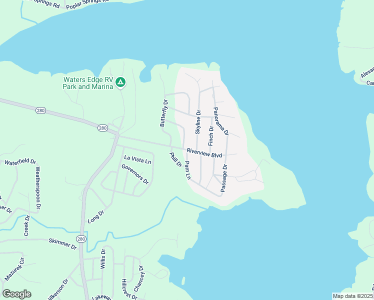 map of restaurants, bars, coffee shops, grocery stores, and more near 2 Pam Lane in Murray