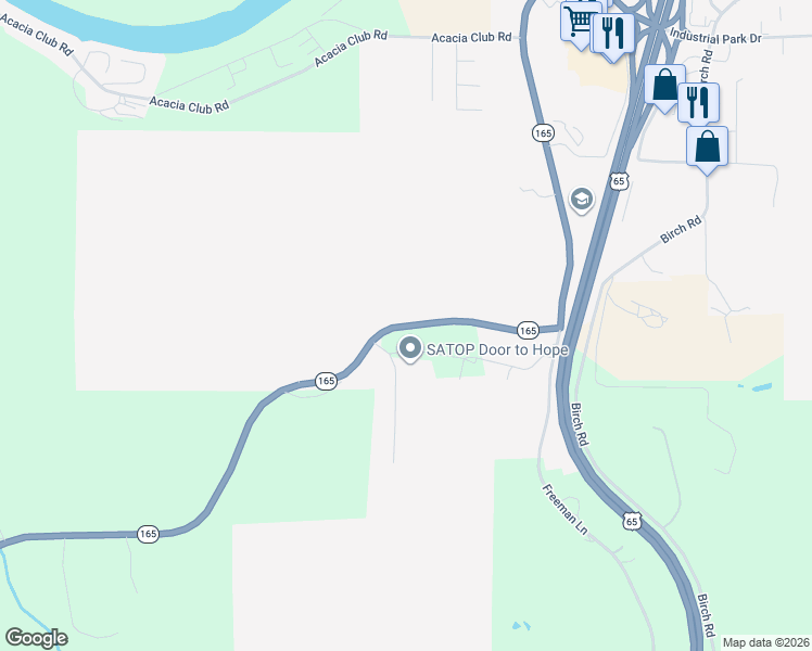 map of restaurants, bars, coffee shops, grocery stores, and more near 10697 Highway 165 in Hollister