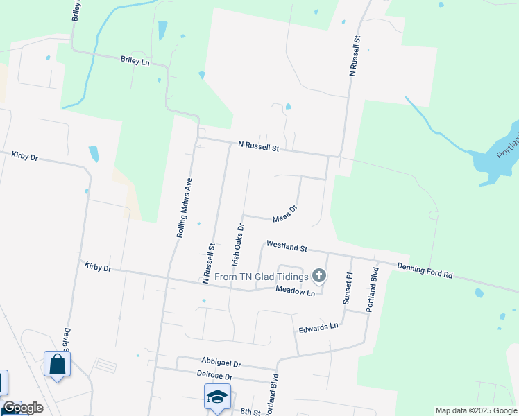 map of restaurants, bars, coffee shops, grocery stores, and more near 102 Mesa Drive in Portland