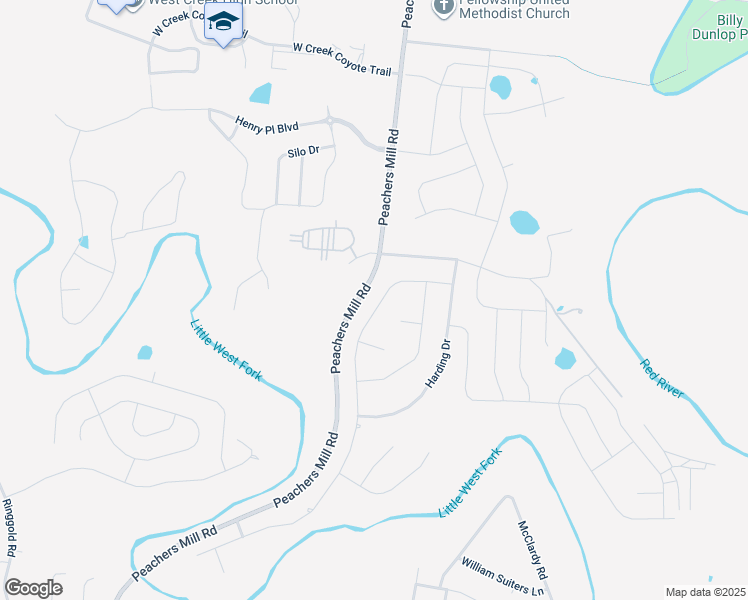 map of restaurants, bars, coffee shops, grocery stores, and more near 1628 Buchanon Drive in Clarksville