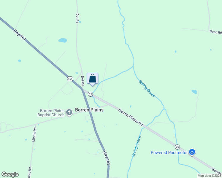 map of restaurants, bars, coffee shops, grocery stores, and more near 4436 Barren Plains Road in Springfield