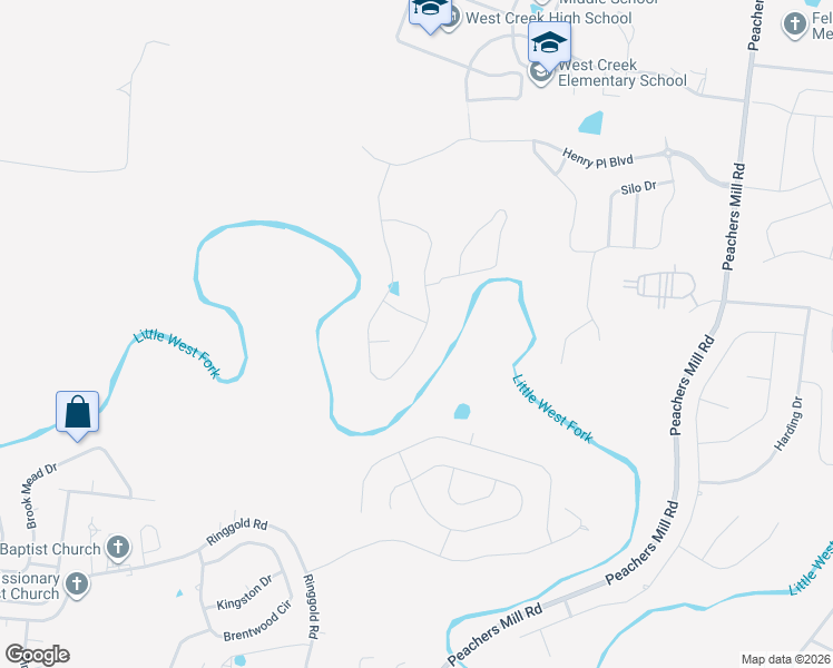 map of restaurants, bars, coffee shops, grocery stores, and more near 1233 Black Oak Circle in Clarksville