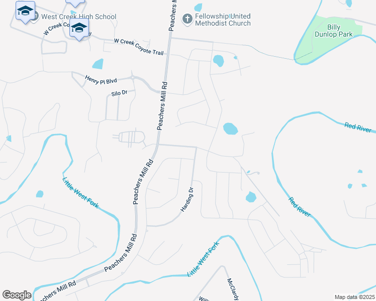 map of restaurants, bars, coffee shops, grocery stores, and more near 2224 Allen-Griffey Road in Clarksville