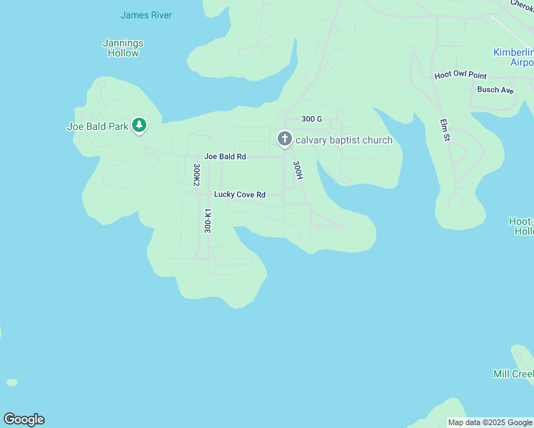 map of restaurants, bars, coffee shops, grocery stores, and more near 77 Blue Cove Ln in Kimberling City