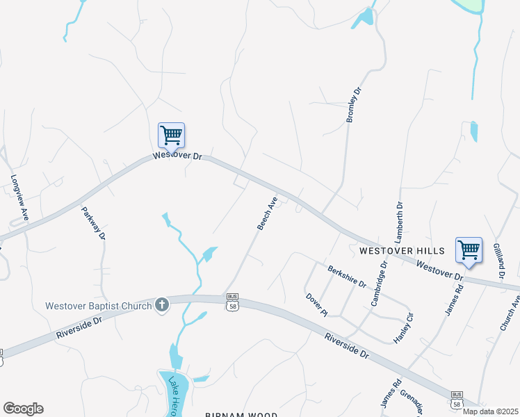 map of restaurants, bars, coffee shops, grocery stores, and more near 186-298 Beech Avenue in Danville