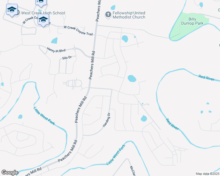 map of restaurants, bars, coffee shops, grocery stores, and more near 2224 Allen-Griffey Road in Clarksville