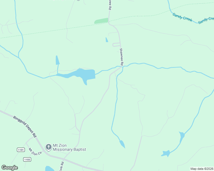 map of restaurants, bars, coffee shops, grocery stores, and more near 941 Shawnee Road in Ringgold
