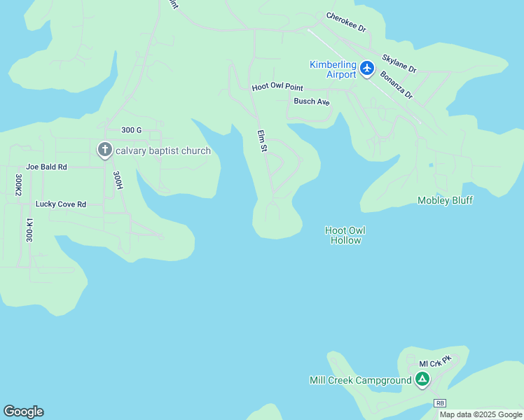 map of restaurants, bars, coffee shops, grocery stores, and more near 431 Elm Street in Kimberling City