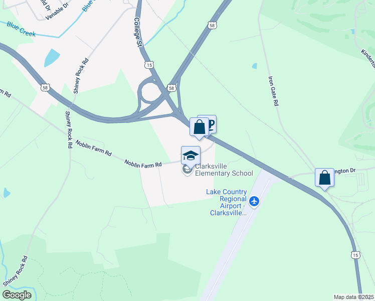 map of restaurants, bars, coffee shops, grocery stores, and more near 481 Meadow Court in Clarksville