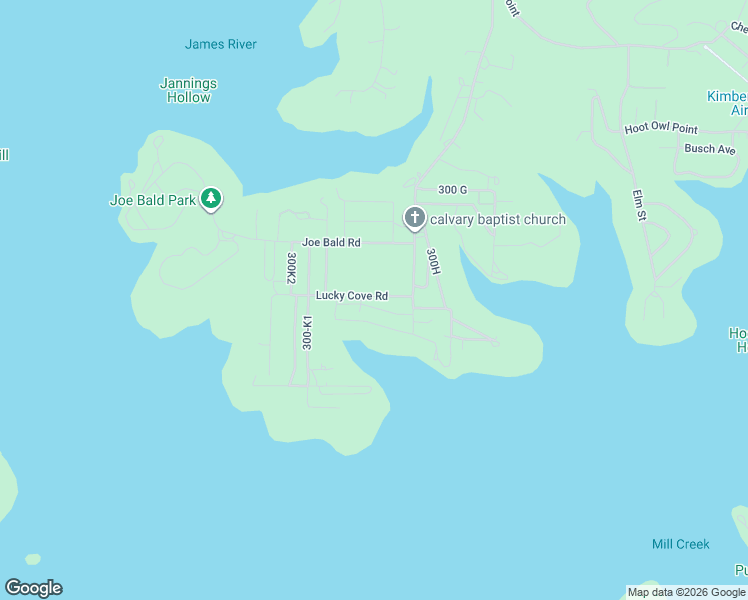 map of restaurants, bars, coffee shops, grocery stores, and more near 77 Blue Cove Lane in Kimberling City