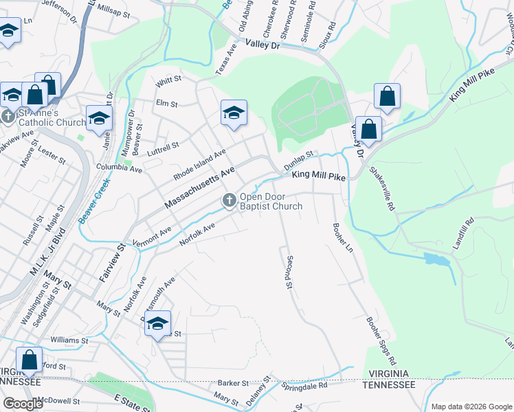 map of restaurants, bars, coffee shops, grocery stores, and more near 1419-1473 New Hampshire Ave in Bristol