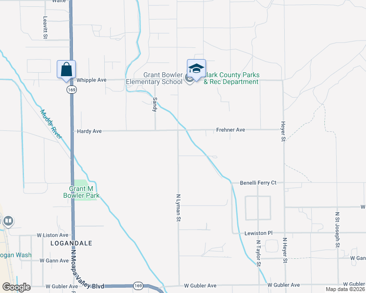 map of restaurants, bars, coffee shops, grocery stores, and more near 3404 North Lyman Street in Moapa Valley