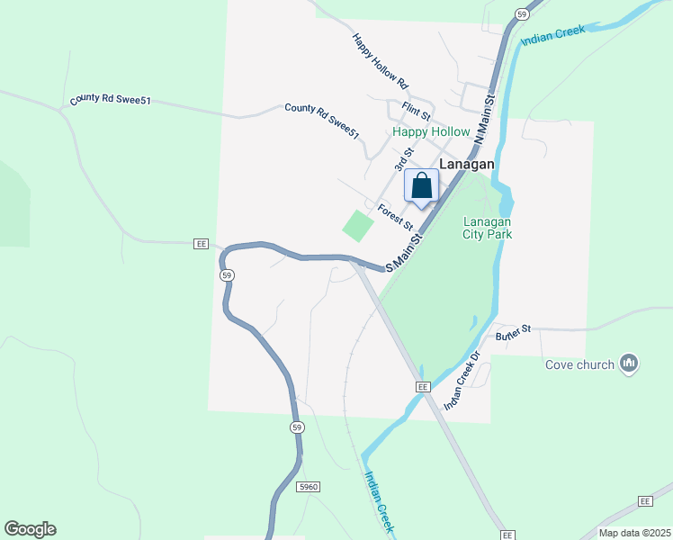 map of restaurants, bars, coffee shops, grocery stores, and more near 12386 Missouri 59 in Noel