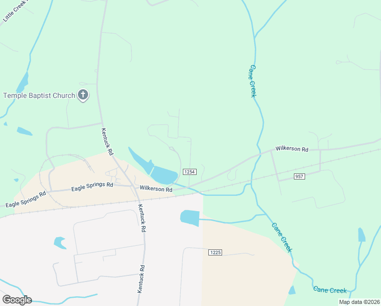 map of restaurants, bars, coffee shops, grocery stores, and more near County Road 1254 in Danville