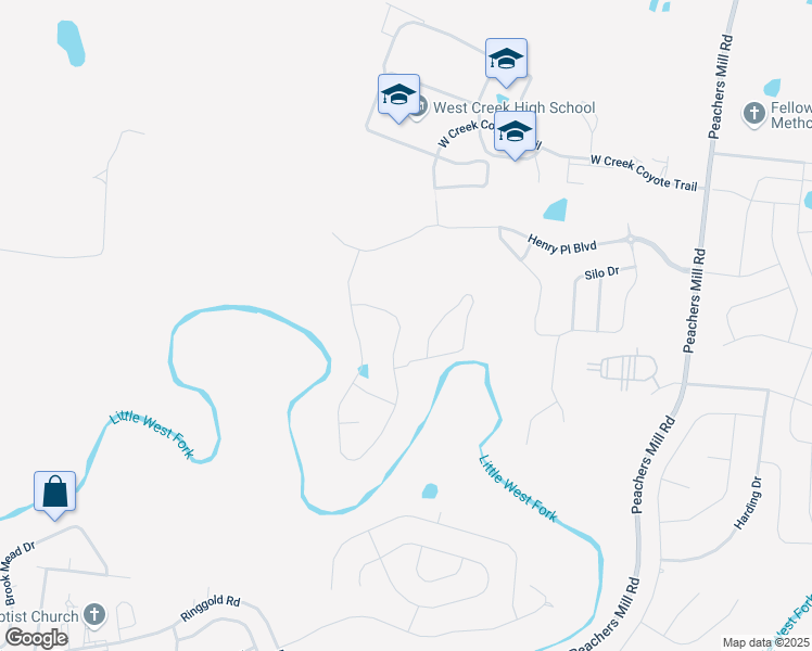 map of restaurants, bars, coffee shops, grocery stores, and more near 1300 Black Oak Circle in Clarksville